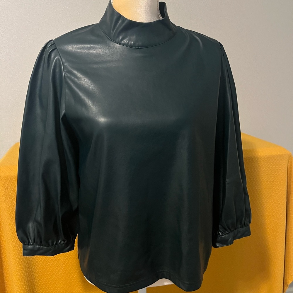 Dark green leather top